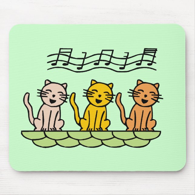Singing Cats Tshirts and Gifts Mouse Pad (Front)
