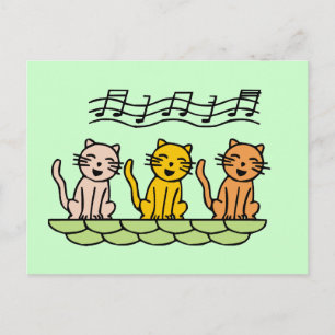 Singing Cats Tshirts and Gifts Postcard
