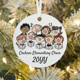 Singing Children School Church Choir Music Teacher Metal Tree Decoration