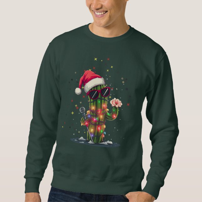 Singing Christmas Cactus Sweatshirt (Front)