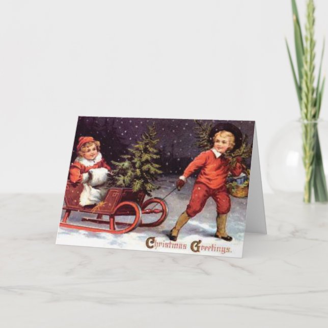 Singing Christmas Carols Holiday Card (Front)