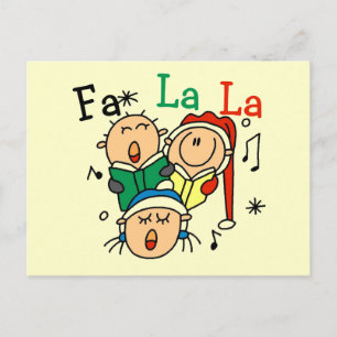 Singing Christmas Carols Tshirts and Gifts Holiday Postcard