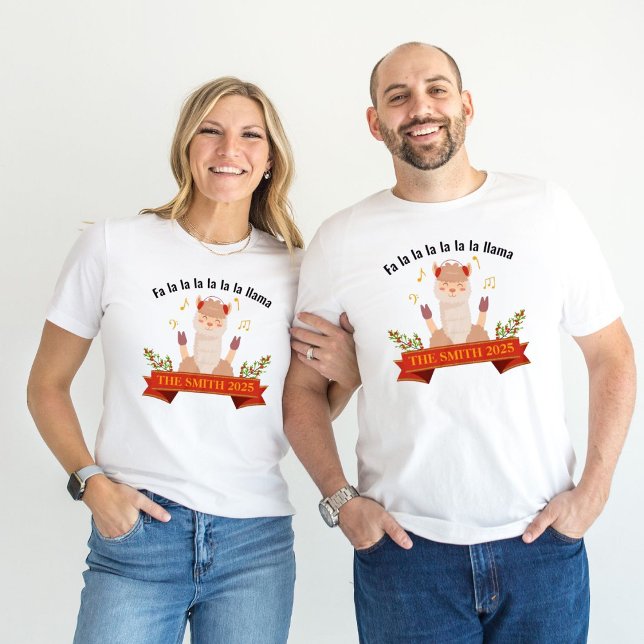 Singing Christmas Llama Family Matching Men's Tri-Blend Shirt (Creator Uploaded)