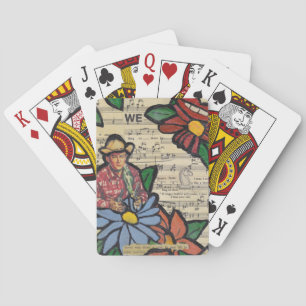 Singing Cowboy Playing Cards