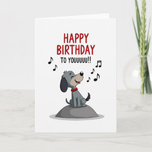 Singing Dog Birthday Card