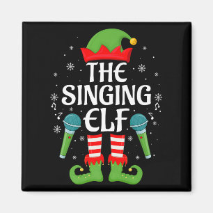 Singing Elf Christmas Family Men Women Kids Elf Sq Magnet