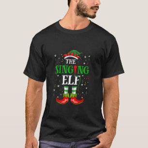 Singing Elf Family Matching Christmas Group Pajama T-Shirt