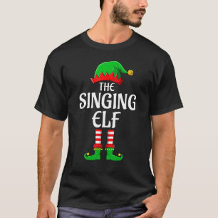 Singing Elf Matching Family Christmas Pajama T-Shirt