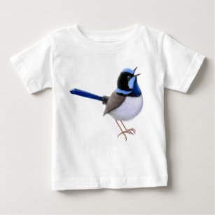 Singing Fairy Wren Bird Baby Jersey Shirt