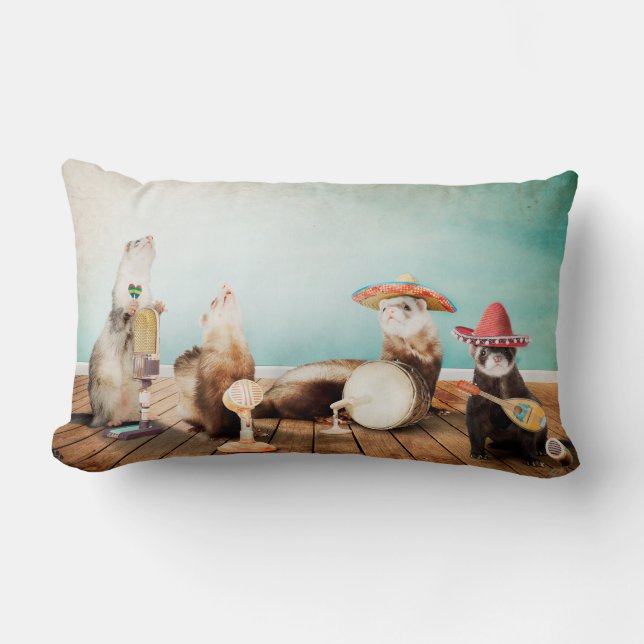 Singing Ferrets Lumbar Cushion (Front)
