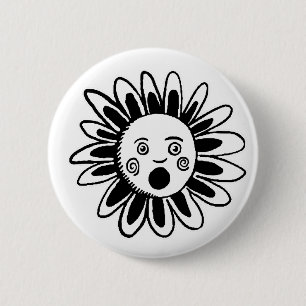 Singing Flower 6 Cm Round Badge