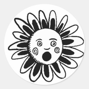 Singing Flower Classic Round Sticker