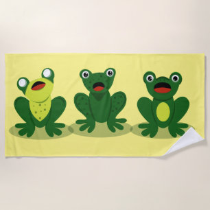 Singing Frogs - Beach Towel