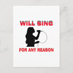 SINGING GIRL POSTCARD