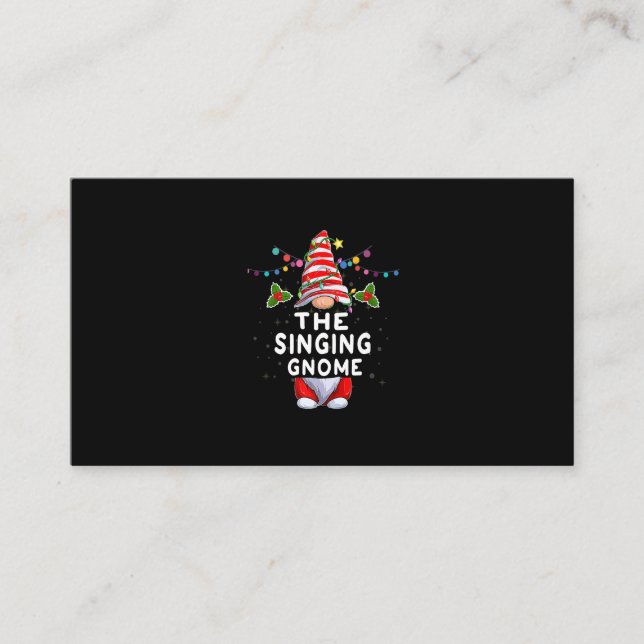 Singing Gnome Christmas Pyjamas Matching Family Gr Enclosure Card (Front)
