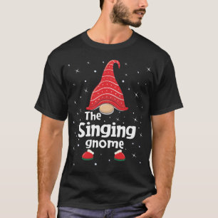 Singing Gnome Family Matching Christmas Funny Paja T-Shirt
