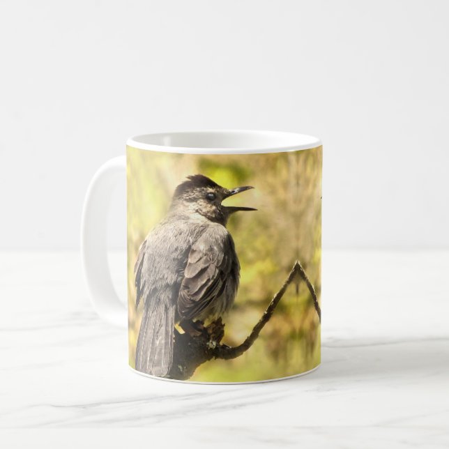 Singing Grey Catbirds Mug (Front Left)