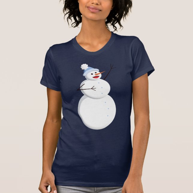Singing Happy Snowman T-Shirt (Front)