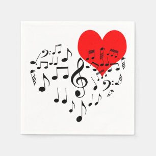 Singing Heart one-of-a-kind Napkin