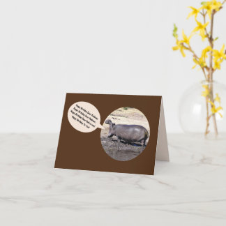 Singing Hippo Birthday Card/personalise Card
