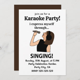 Singing I Express Myself Through Singing Invitation