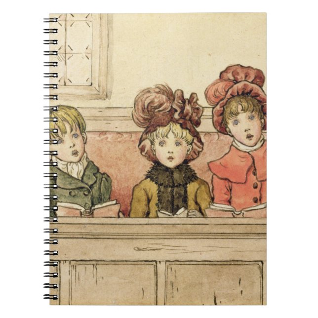 Singing in church (w/c on paper) notebook (Front)
