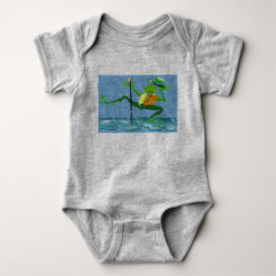 singing in the rain frog baby bodysuit