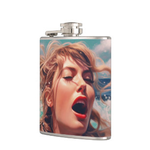 Singing in the Rain Hip Flask