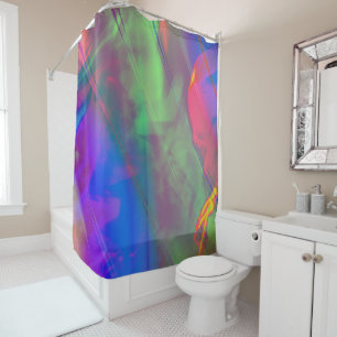 Singing in the Shower Abstract Curtain