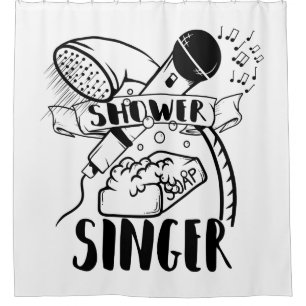Singing in the shower curtain