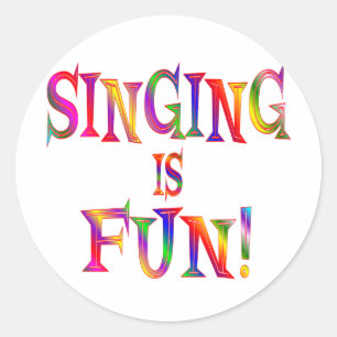 Singing is Fun Classic Round Sticker