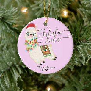 Singing Lalala llama, Ceramic Tree Decoration