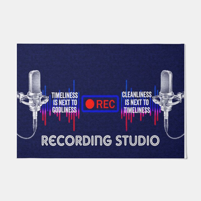Singing Lovers Gift, Recording Studio  Doormat (Front)