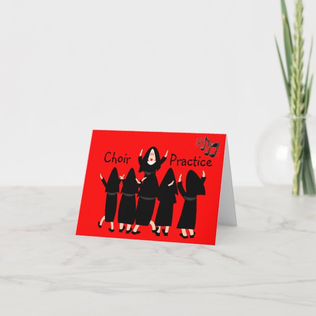 Singing Nuns "Choir Practice" Note Cards-Adorable Card (Front)