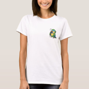 Singing Parrot with Vintage Microphone and Musical T-Shirt