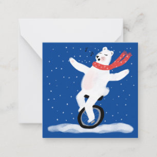 Singing Polar Bear Holiday Card Customise It!