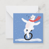 Singing Polar Bear Holiday Card Customise It!