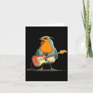 Singing Robin Bird Costume with E-Guitar and Card