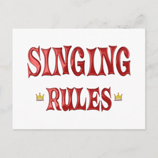 Singing Rules Postcard