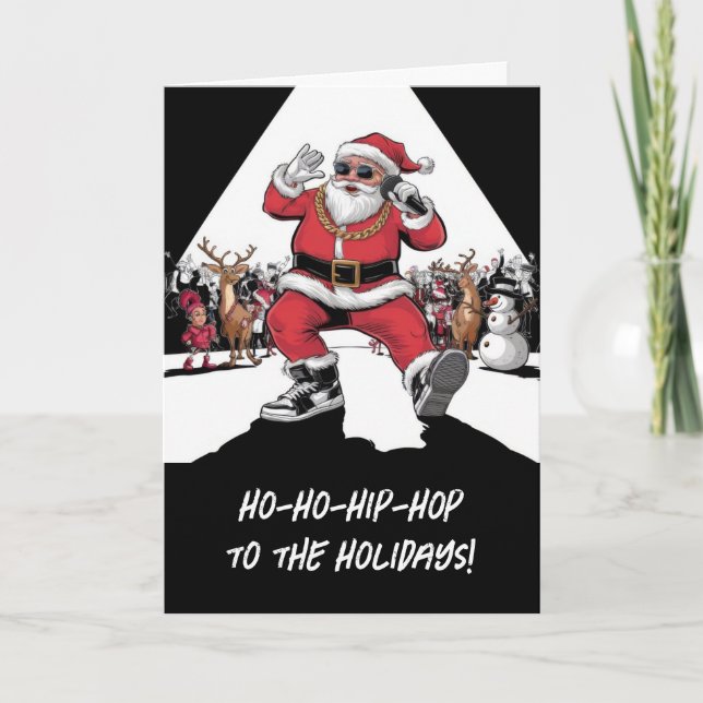 Singing Santa Claus Christmas Card (Front)