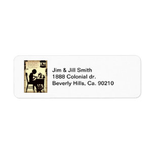 Singing Sewing Lady Vintage Fairy Poem