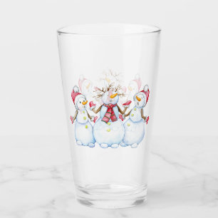 Singing Snowmen Glass