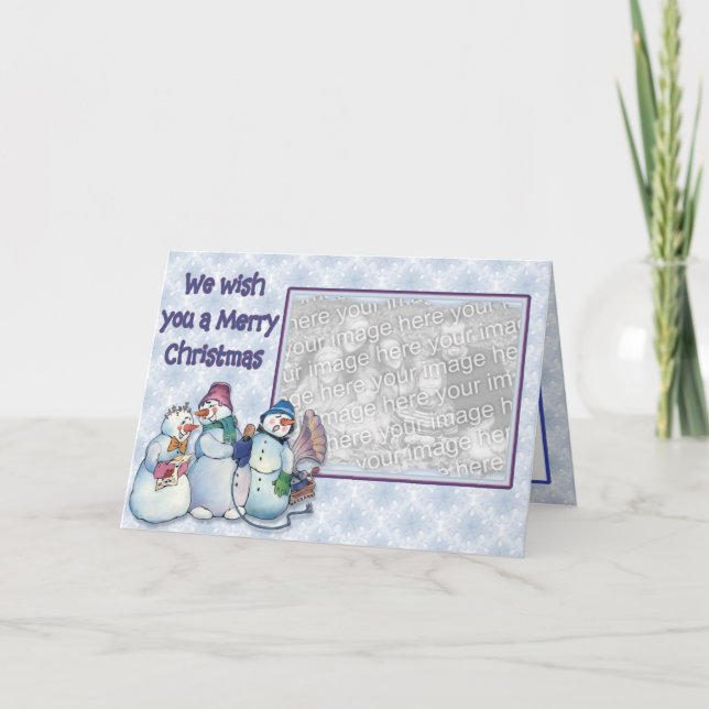 Singing Snowmen Holiday Card (Front)