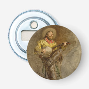 Singing Spanish Cowboy w Banjo Playing Trail Song Bottle Opener