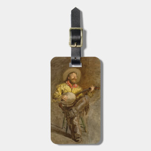 Singing Spanish Cowboy w Banjo Playing Trail Song Luggage Tag