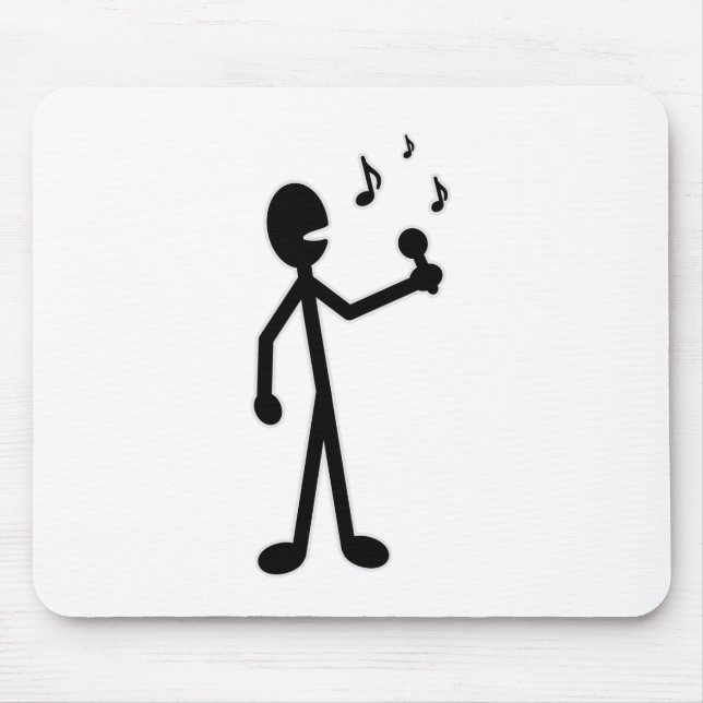 Singing Stick Figure Mouse Pad (Front)