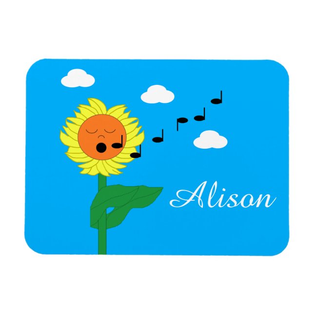 Singing Sunflower: Magnet (Horizontal)