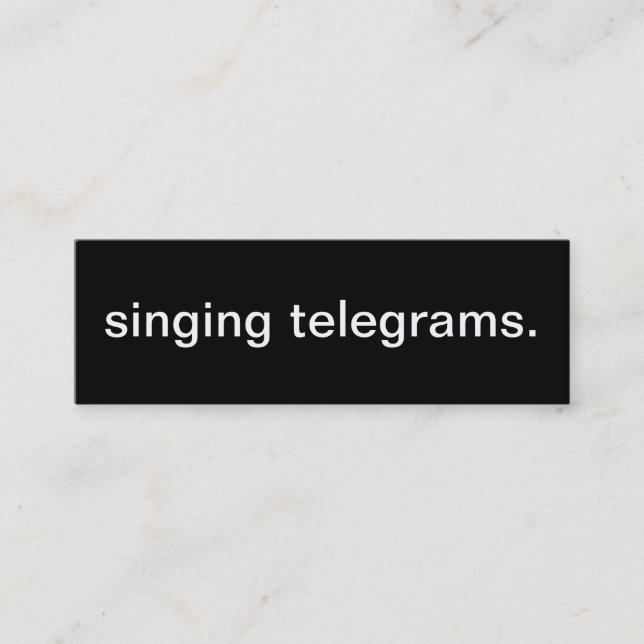 Singing Telegrams Business Card (Front)