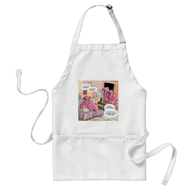 Singing Walrus Worried Parents Funny Standard Apron (Front)