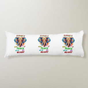 Single And At Peace With My Heart Body Cushion